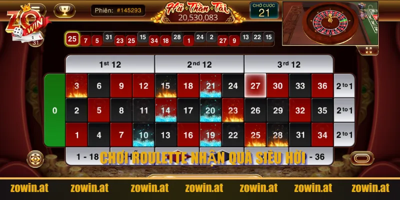 Chơi Roulette nhận quà siêu hời