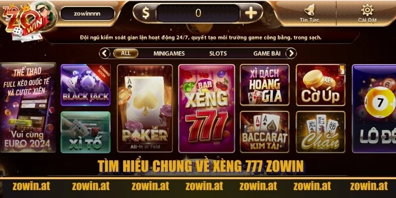 Thông tin cơ bản về xèng 777 Zowin